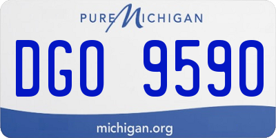 MI license plate DGO9590