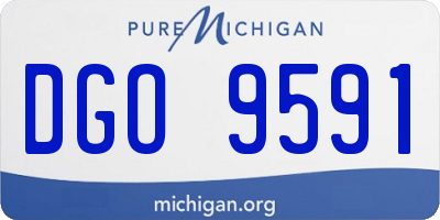 MI license plate DGO9591