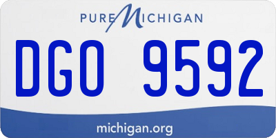 MI license plate DGO9592