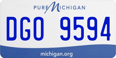 MI license plate DGO9594