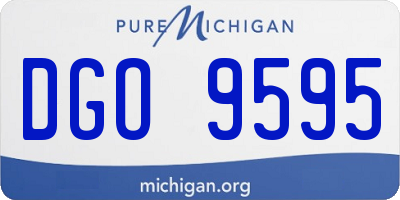 MI license plate DGO9595