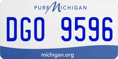 MI license plate DGO9596