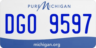 MI license plate DGO9597