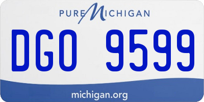 MI license plate DGO9599