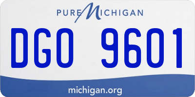 MI license plate DGO9601