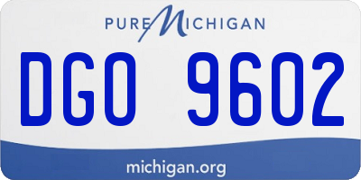 MI license plate DGO9602
