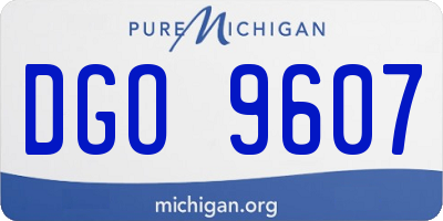 MI license plate DGO9607