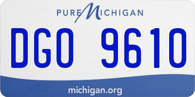 MI license plate DGO9610