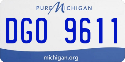MI license plate DGO9611
