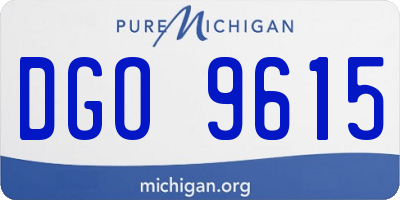 MI license plate DGO9615