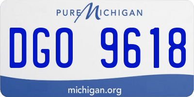 MI license plate DGO9618