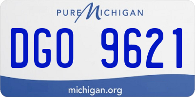 MI license plate DGO9621