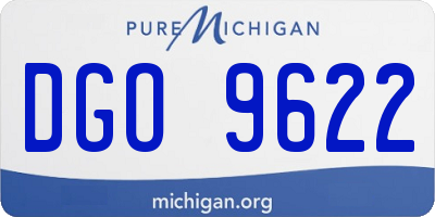 MI license plate DGO9622