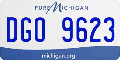 MI license plate DGO9623