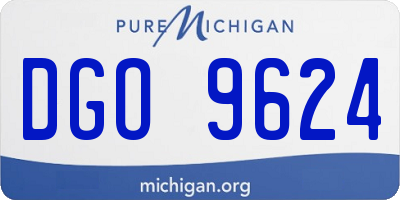 MI license plate DGO9624