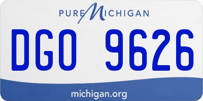 MI license plate DGO9626