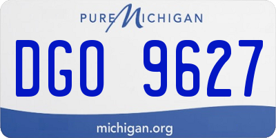 MI license plate DGO9627