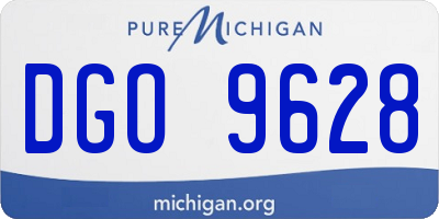 MI license plate DGO9628