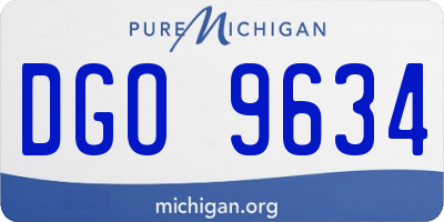 MI license plate DGO9634