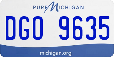 MI license plate DGO9635
