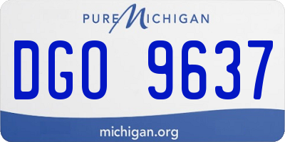 MI license plate DGO9637