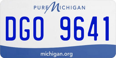 MI license plate DGO9641