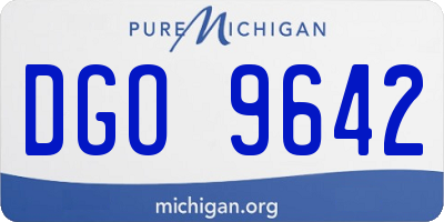MI license plate DGO9642