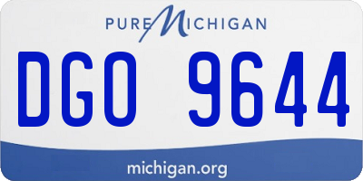 MI license plate DGO9644