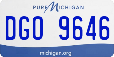 MI license plate DGO9646