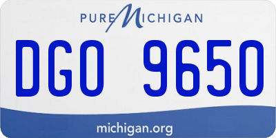 MI license plate DGO9650