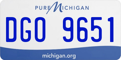 MI license plate DGO9651