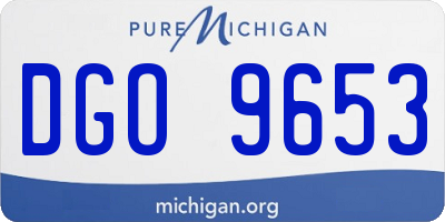 MI license plate DGO9653