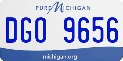 MI license plate DGO9656