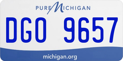 MI license plate DGO9657