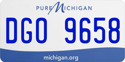 MI license plate DGO9658