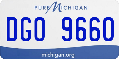 MI license plate DGO9660