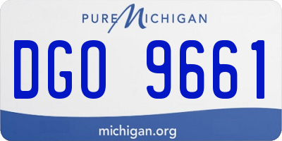 MI license plate DGO9661