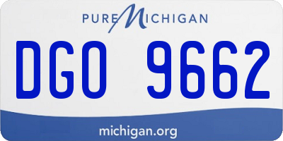 MI license plate DGO9662