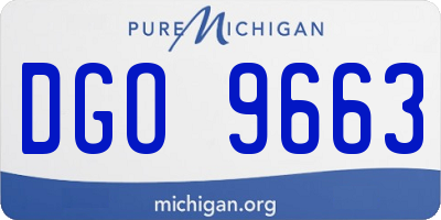 MI license plate DGO9663