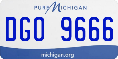 MI license plate DGO9666