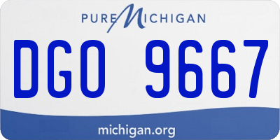 MI license plate DGO9667