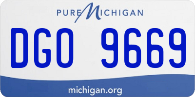 MI license plate DGO9669