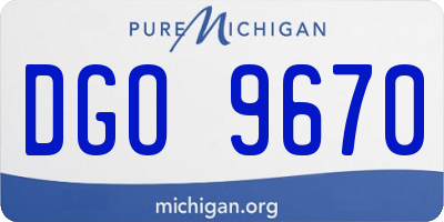 MI license plate DGO9670