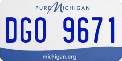 MI license plate DGO9671