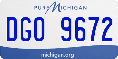 MI license plate DGO9672