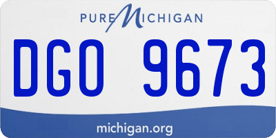 MI license plate DGO9673