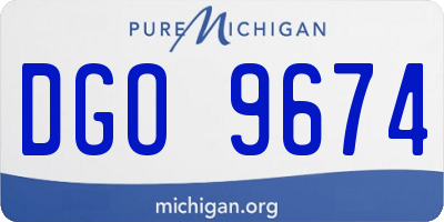 MI license plate DGO9674