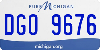 MI license plate DGO9676