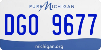 MI license plate DGO9677