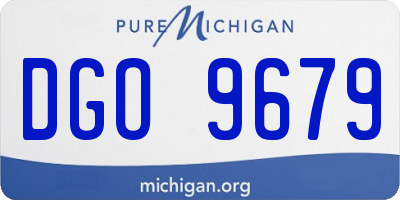 MI license plate DGO9679